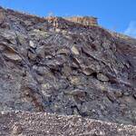 New and temporary quarry face showing interesting formations